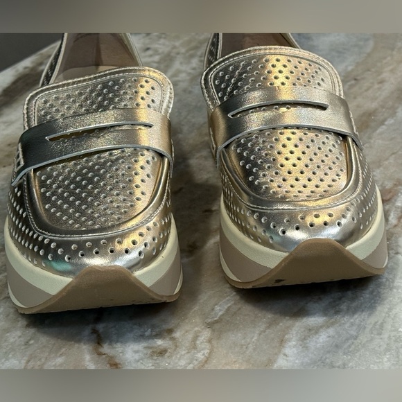 Women’s DOLCE VITA Janine Slip on gold metallic platform loafer- Size 8.5 - Picture 5 of 12